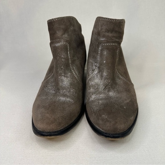 Seychelles Rockabilly Brown Metallic Suede Distressed Ankle Bootie 6.5 - Picture 2 of 12